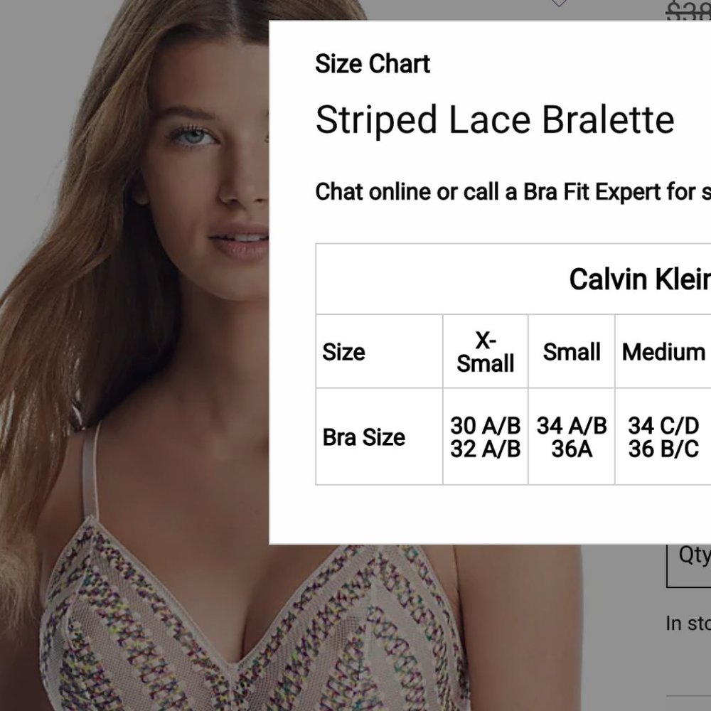 CALVIN KLEIN Stripped Lace Bralette - Picture 5 of 6